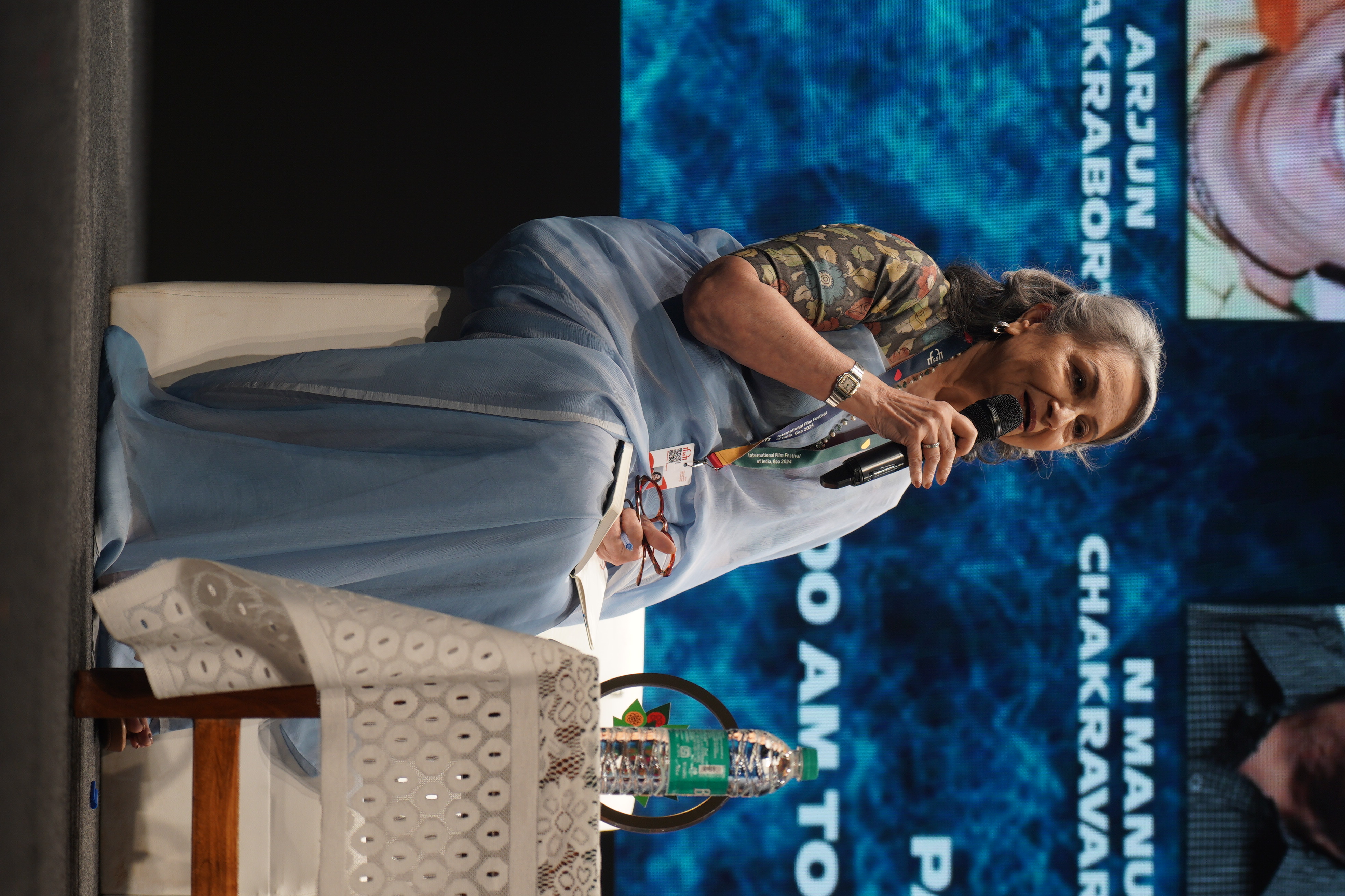 Veteran actress Sharmila Tagore at the _Tapan Sinha - Centenary Session_ The Spectrum and the Soul_ at 55th IFFI_
